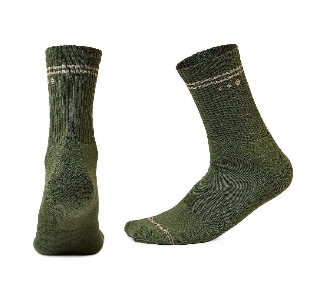 Calceta Sport Adulto Unisex Verde Musgo - Million Hands