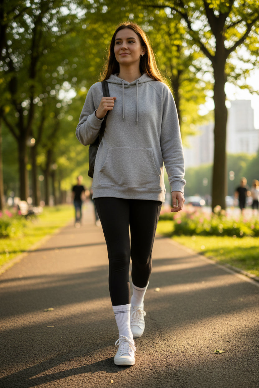 Calcetín Crew: Pure White (Unisex) - Million Hands