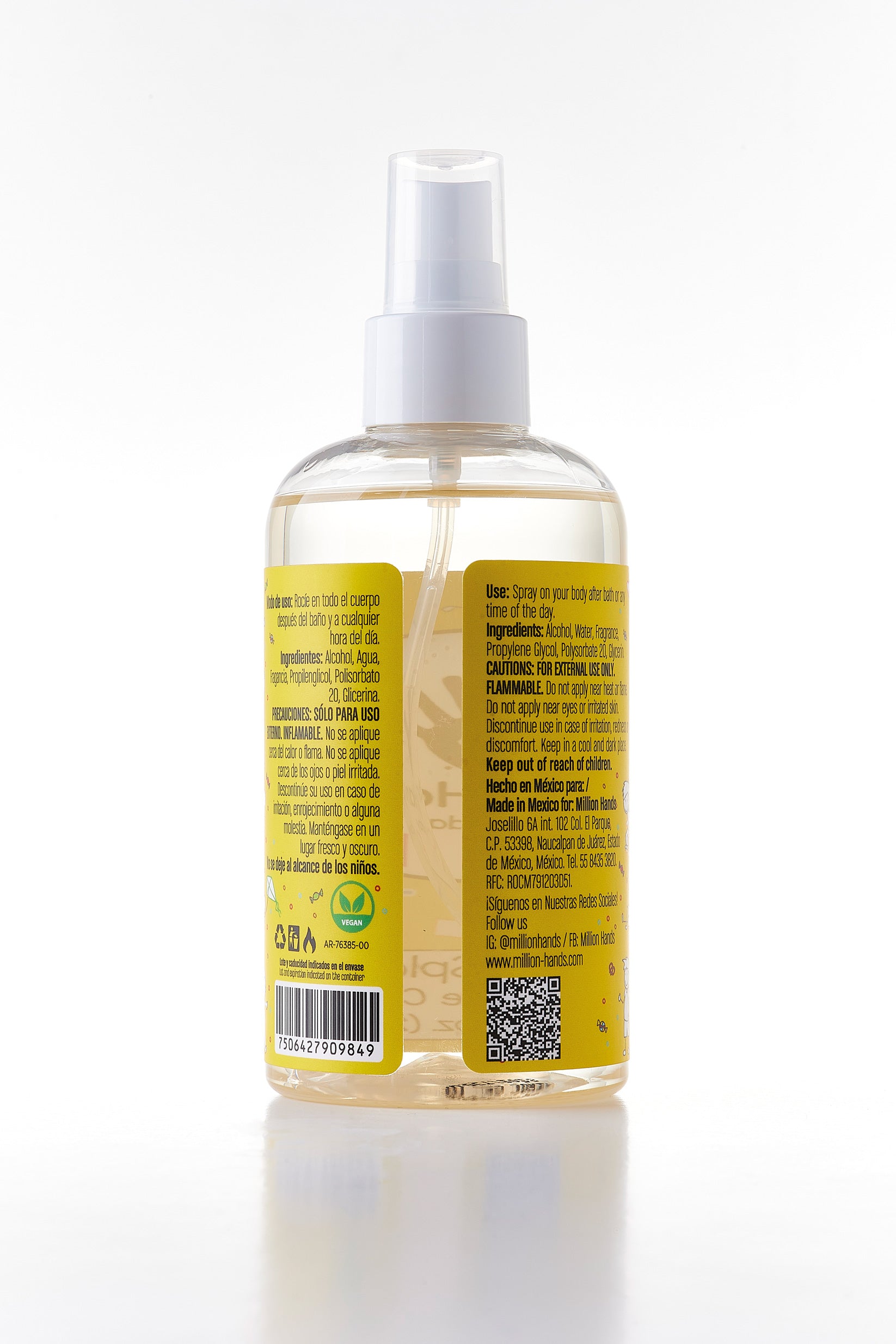 Body Splash 250 ml. Refrescante Corporal - Million Hands