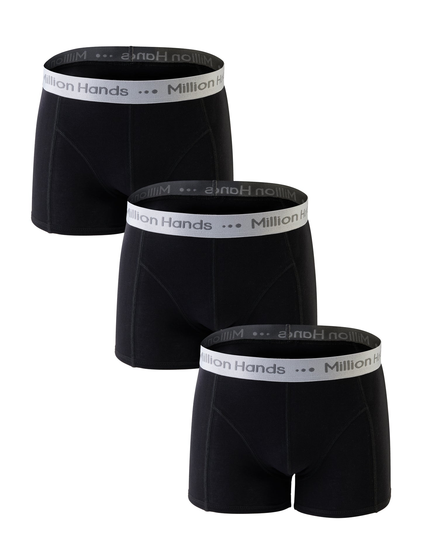 3 Pack Boxer Corto Trunk Negro Caballero - Million Hands