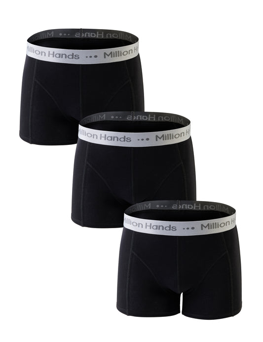 3 Pack Boxer Corto Trunk Negro Caballero - Million Hands