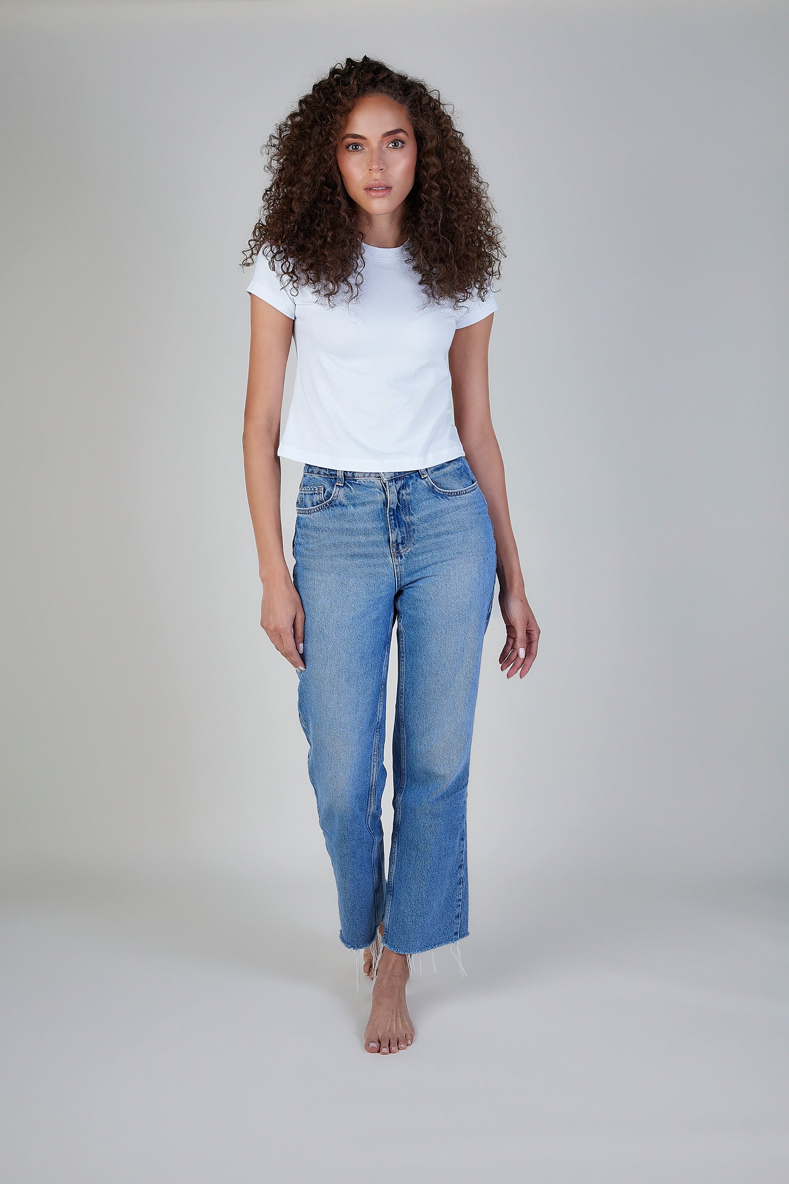 Playera Corta Blanca Dama - Million Hands