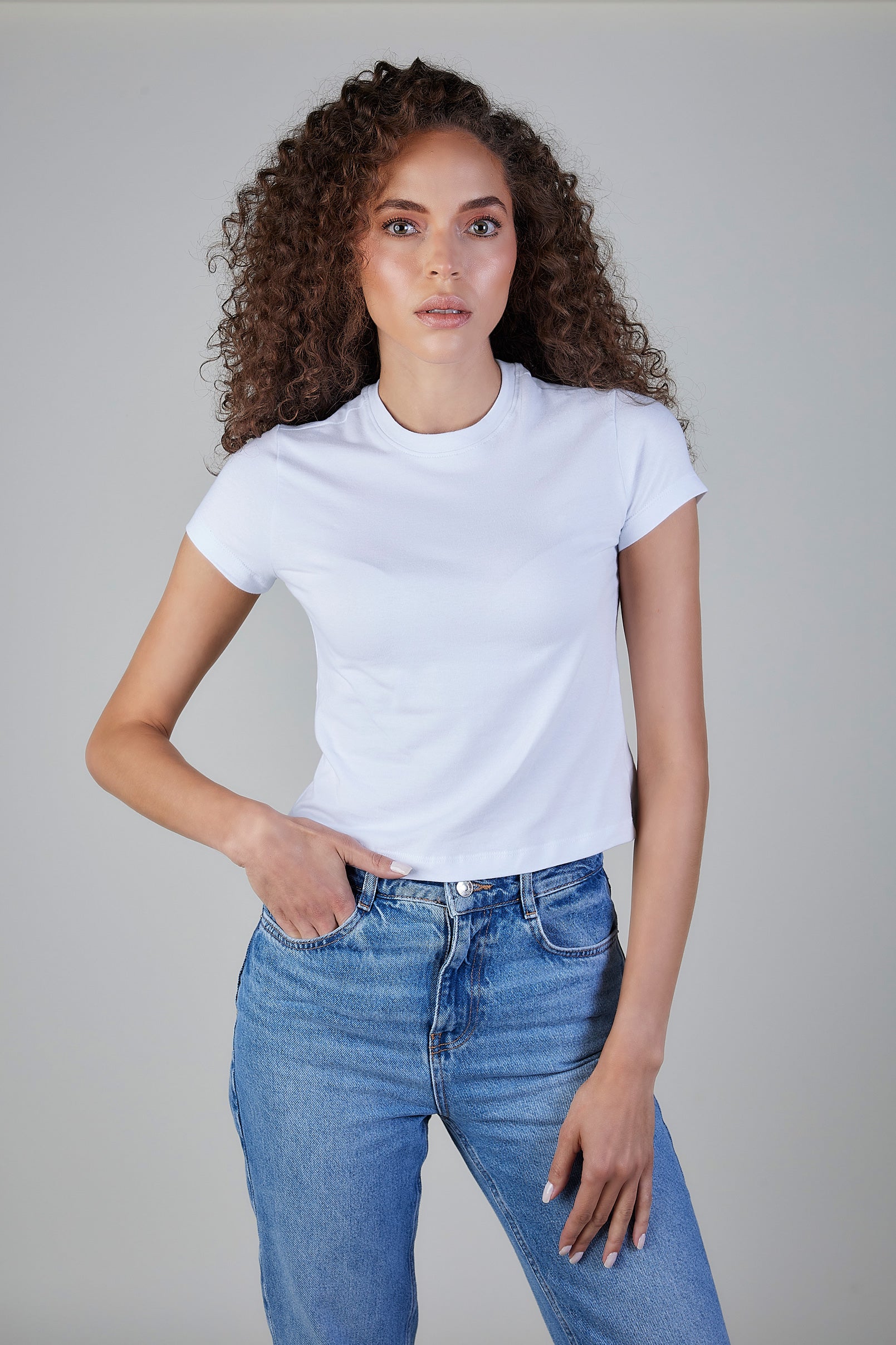 Playera Corta Blanca Dama - Million Hands