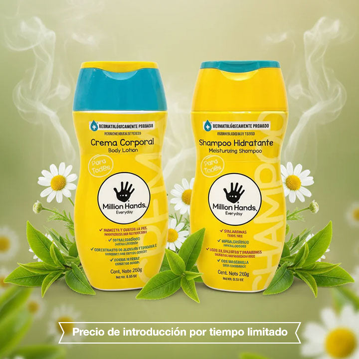 Kit Ritual de Suavidad: Shampoo Hidratante + Crema Corporal - Million Hands