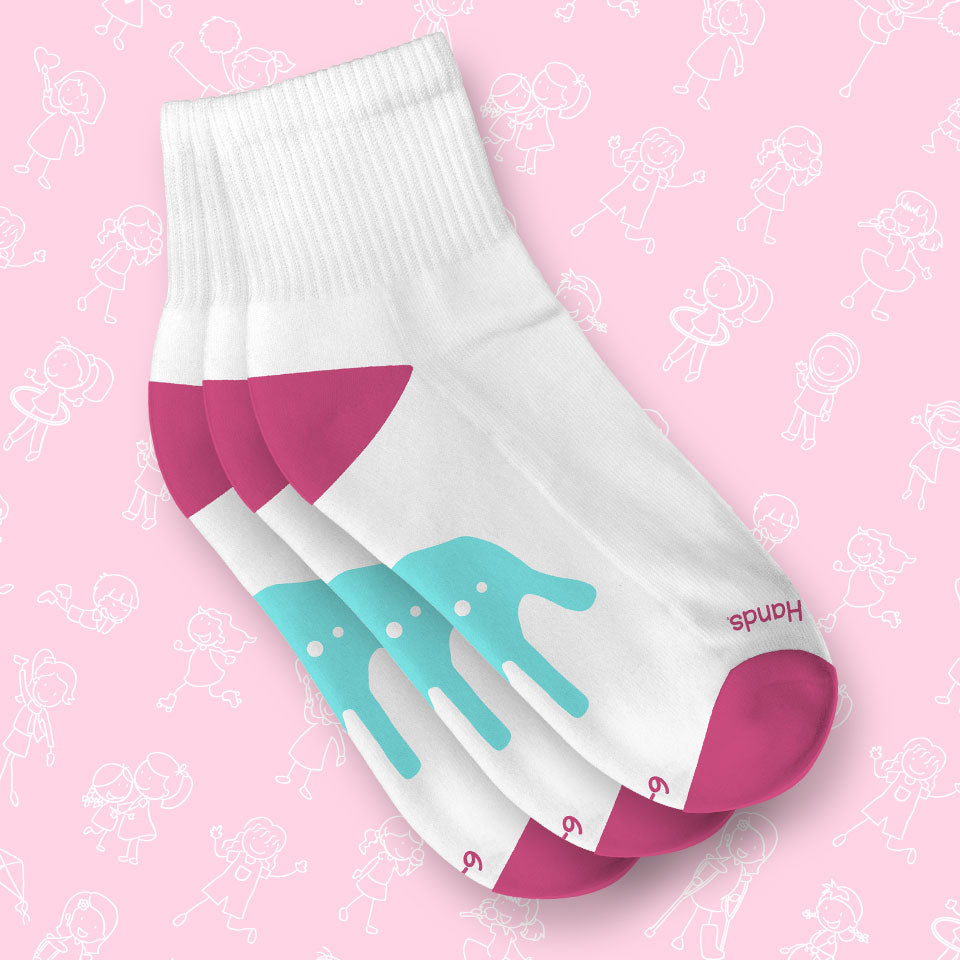 Calcetines Unicolor Tobillero Niña Algodón Ultra-Suave 3 Pack - Million Hands