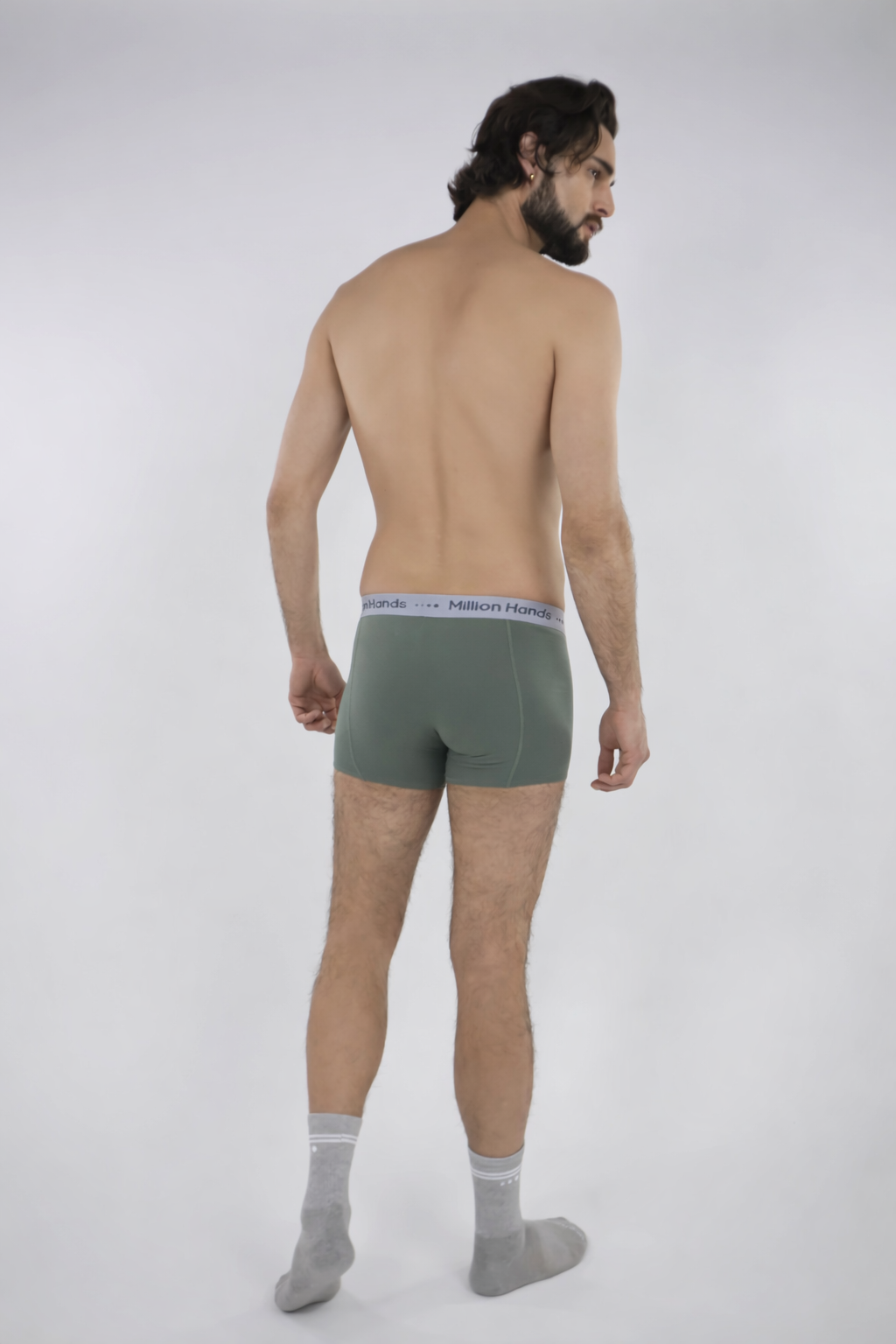 Boxer Corto Brief Caballero 3 Pack Color Verde Militar - Million Hands