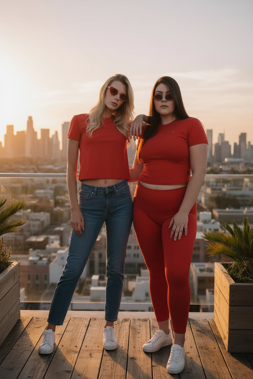 Essential Crop Top – Red Passion - Million Hands
