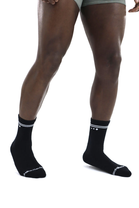 Calceta Sport Adulto  Unisex Negro - Million Hands