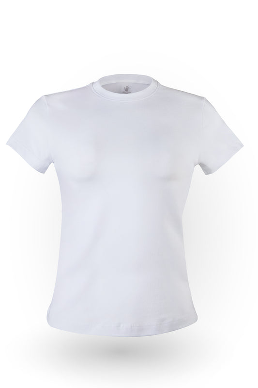 Playera Básica Blanca Dama - Million Hands