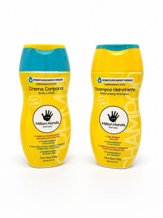 Kit Ritual de Suavidad: Shampoo Hidratante + Crema Corporal - Million Hands