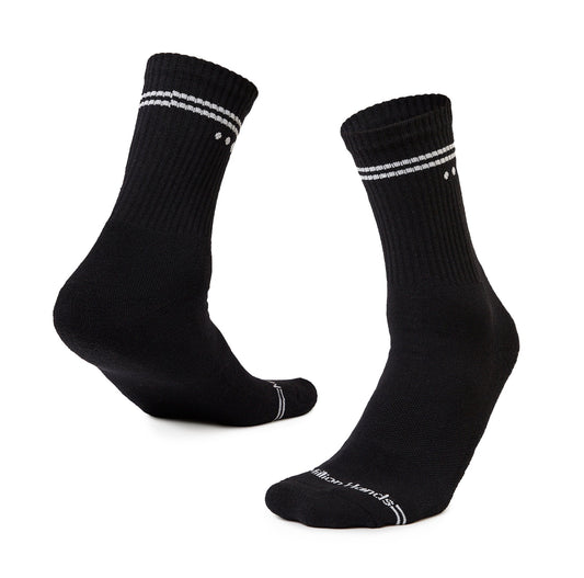 Calcetín Crew: Black Signature (Unisex) - Million Hands