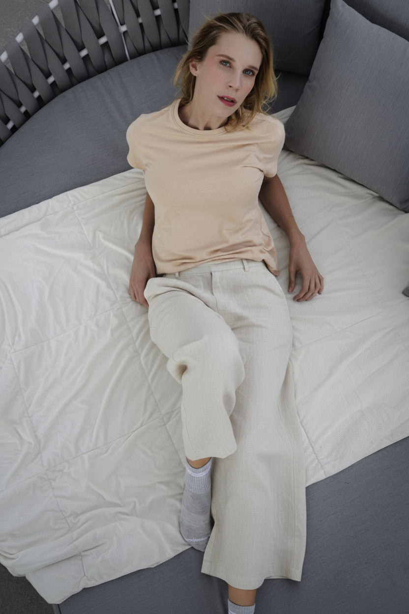 Essential Crop Top – Sand Nude - Million Hands