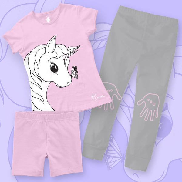 Pijama Unicornio Niña - Million Hands 3 Pack
