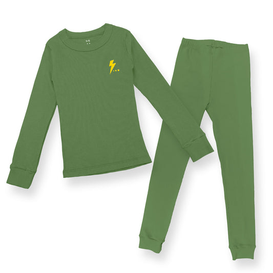 Pijama Niño Under Cardigan Verde Militar - Million Hands