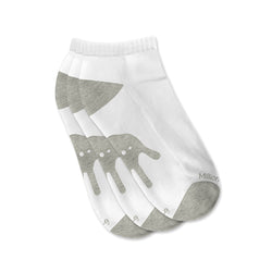 Calcetines Medio Sport Gris Jaspe Unisex Algodón Ultra-Suave 3 Pack